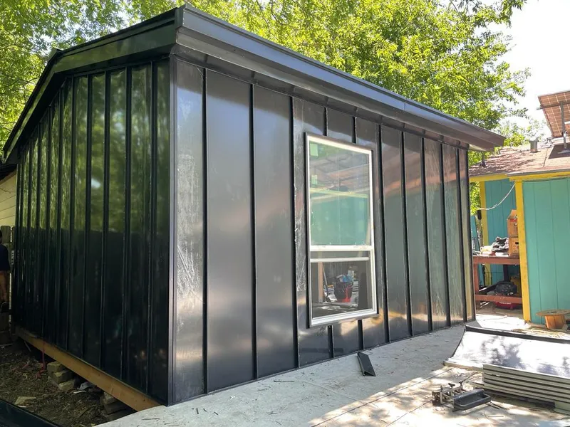 Black standing seam metal wall panels for Roof Inspection in East San Gabriel